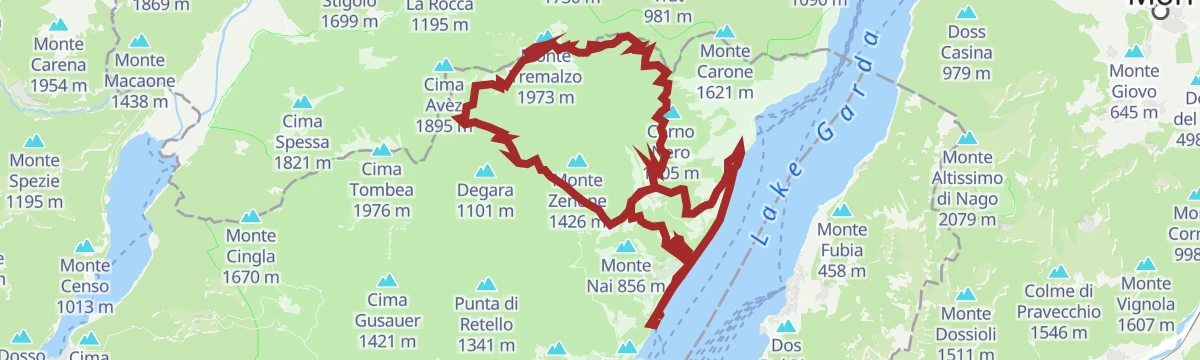 Route map: L’anello del Tremalzo